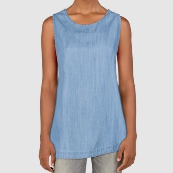 Natural Reflections Tops - Natural Reflections (from BASSPRO SHOPS) Light Chambray Tank Top with buttons XL